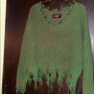 Akira distressed knitted sweater